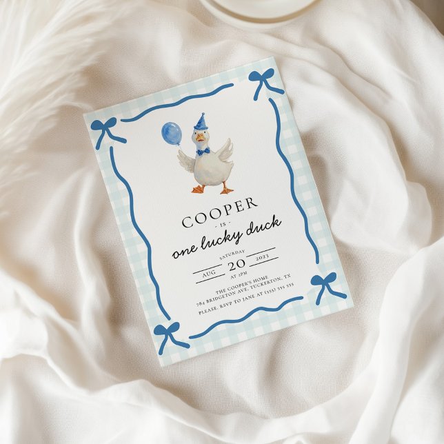 One Lucky Duck 1. Geburtstag Einladung (Von Creator hochgeladen)