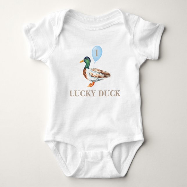 One Lucky Duck Baby Strampler (Vorderseite)