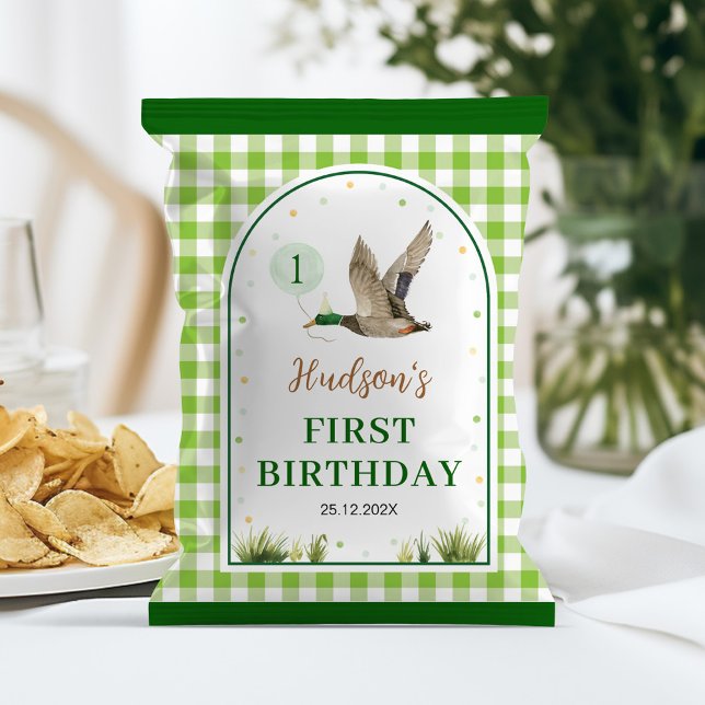 One Lucky Duck Birthday Chip Bag Wrapper Flyer (Von Creator hochgeladen)