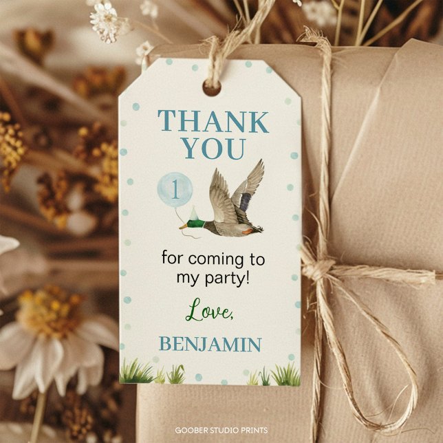 One Lucky Duck Boy Birthday Danke Geschenkanhänger (Von Creator hochgeladen)