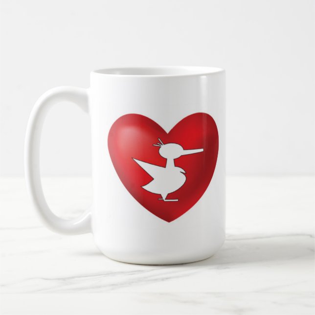 One Lucky Duck Coffee Liebe Tasse (Links)