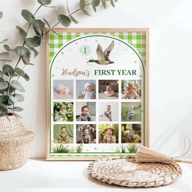 One Lucky Duck First Year Foto Meilenstein Poster (Von Creator hochgeladen)