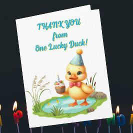 One Lucky Duck Foto Girly Kindergeburtstag Vielen Karte