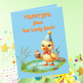 One Lucky Duck Foto Girly Kindergeburtstag Vielen Karte