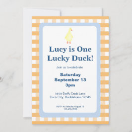 One Lucky Duck Invitation Template (Orange) Einladung