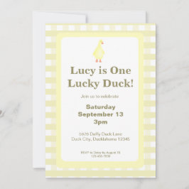 One Lucky Duck Invitation Template (Pale Yellow) Einladung