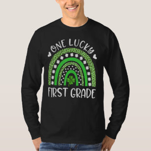 One Lucky First Grade Teacher Rainbow St Patricku2 T-Shirt