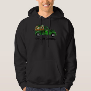 One Lucky Grandpop Green Kariert Truck Kleeblatts Hoodie