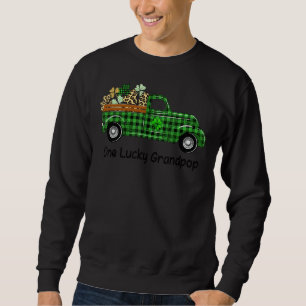 One Lucky Grandpop Green Kariert Truck Kleeblatts  Sweatshirt