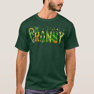 One Lucky Granny St Patrick's Day Irish Granny Sha T-Shirt