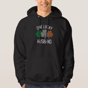 One Lucky Husband St Patrick's Day Irish Flag Plai Hoodie