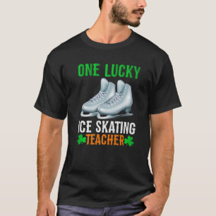 One Lucky Ice Skaten Lehrer St. Patrick's Day T-Shirt