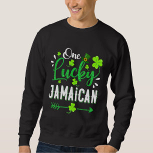 One Lucky Jamaican Kleeblatt Leprechaun Hat St Pat Sweatshirt