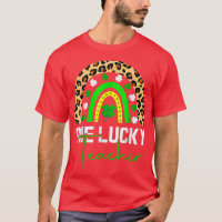 One Lucky Kinder Teacher Rainbow Leopard St