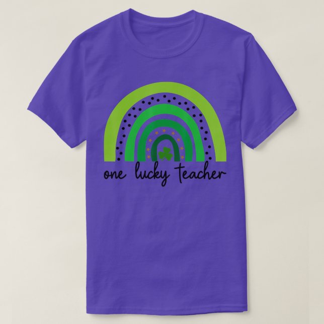 One Lucky Kleeblatt Teacher St Patricks Day Apprec T-Shirt (Design vorne)