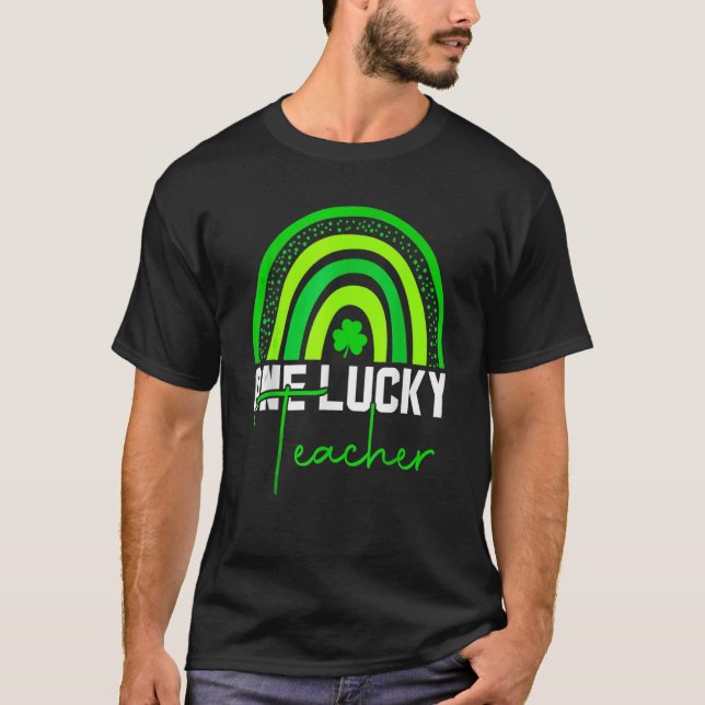 One Lucky Kleeblatt Teacher St Patricku2019s Day T-Shirt (Vorderseite)