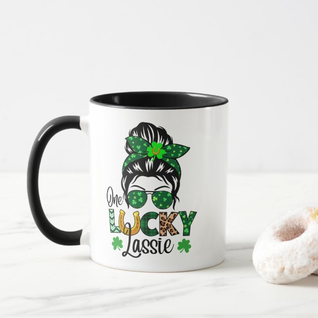 One Lucky Lassie St. Paddy's Tasse (Mit Donut)