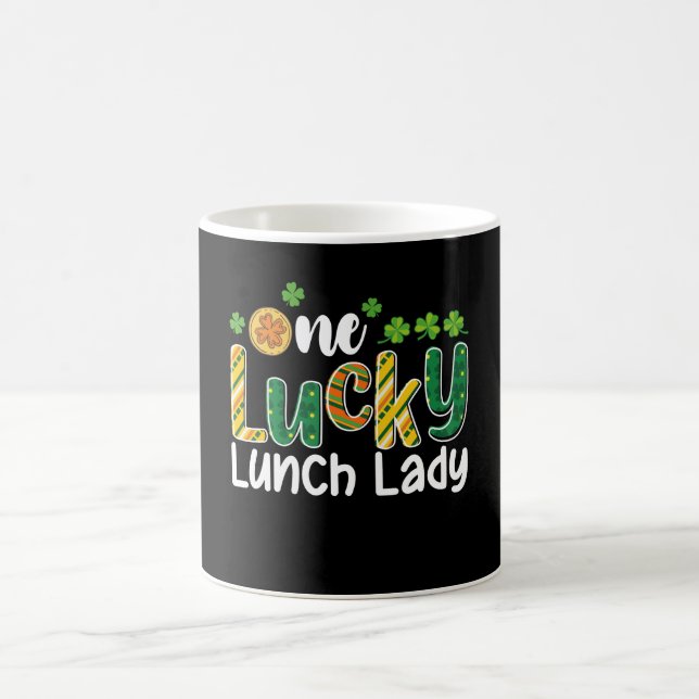 One Lucky Lunch Lady School St Patrick's Day Kaffeetasse (Mittel)