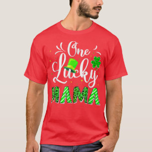 One Lucky Mama Irish Kleeblatt Leopard St Patrick' T-Shirt