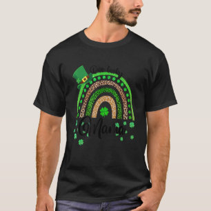 One Lucky Mama Irish Rainbow Leopard Patricks Day T-Shirt