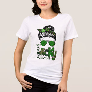 One Lucky Mama Irish St. Patrick's Day Tri-Blend Shirt