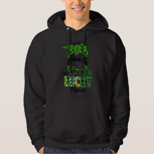 One Lucky Mama Kleeblatt Leopard Happy St Patricks Hoodie