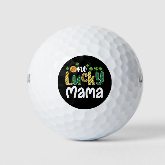 One Lucky Mama Matching Family St Patrick's Day Golfball (Vorderseite)