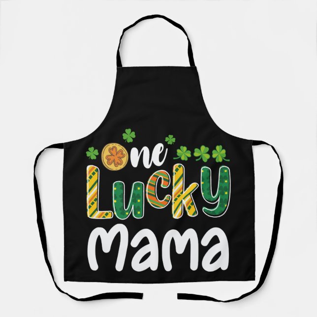 One Lucky Mama Matching Family St Patrick's Day Schürze (Vorderseite)