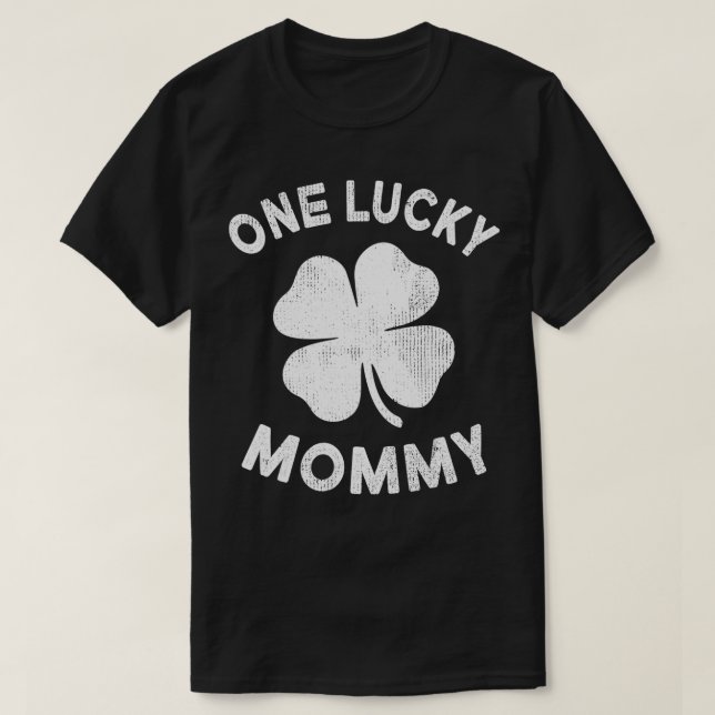 One Lucky Mama St Patricks Day Green Kleeblatt Lea T-Shirt (Design vorne)