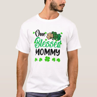One Lucky Mommy Clover St. Patrick's Day Irish T-Shirt
