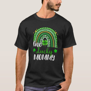 One Lucky Mommy Leopard Print Rainbow St Patrick’S T-Shirt