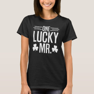 One Lucky Mr St Patricks Day Irish Kleeblatt Coupl T-Shirt