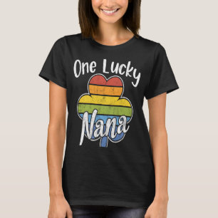 One Lucky Nana Striped Irish C St Patrick's Day T-Shirt