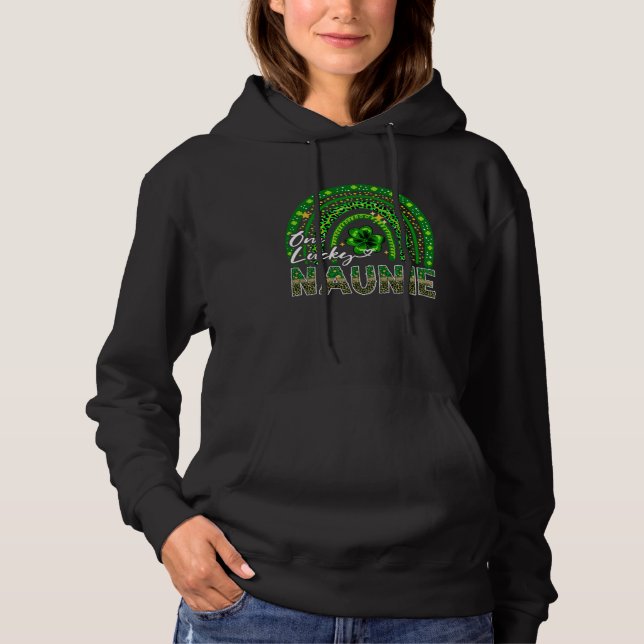 One Lucky Naunie  Shamrock Rainbow St Patrick s Da Hoodie (Vorderseite)
