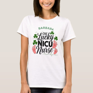 One Lucky NICU Nurse - Custom St. Patrick's Day T-Shirt