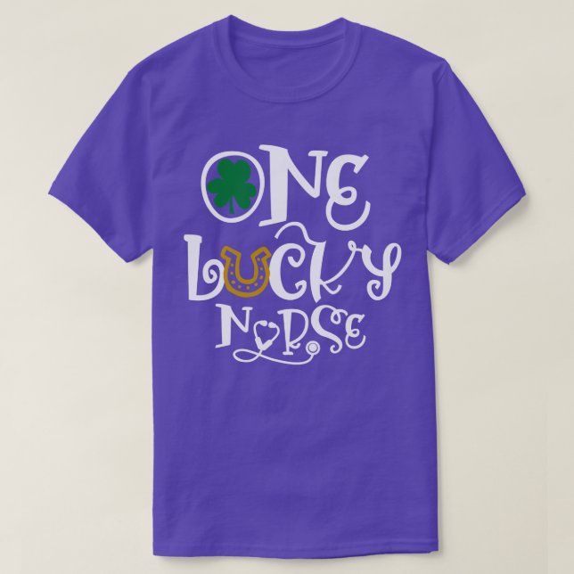 One Lucky Nurse Funny St Patricks Day Nurse T-Shirt (Design vorne)