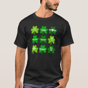One Lucky Nurse Green Kleeblatt Nurse St Patrick T-Shirt