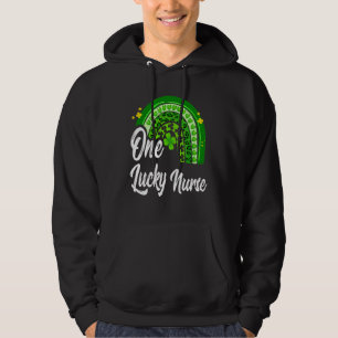 One Lucky Nurse Scrub Rn St Patricks Day Nurses Wo Hoodie