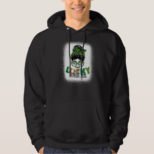 One Lucky Nurses Aids geblasen Messy Bun St Patric Hoodie