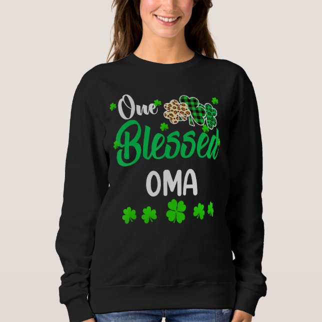 One Lucky Oma Clover St Patrick's Day Irish Sweatshirt (Vorderseite)