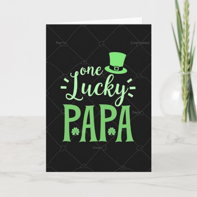 One Lucky Papa Greeting Card Karte (Vorderseite)