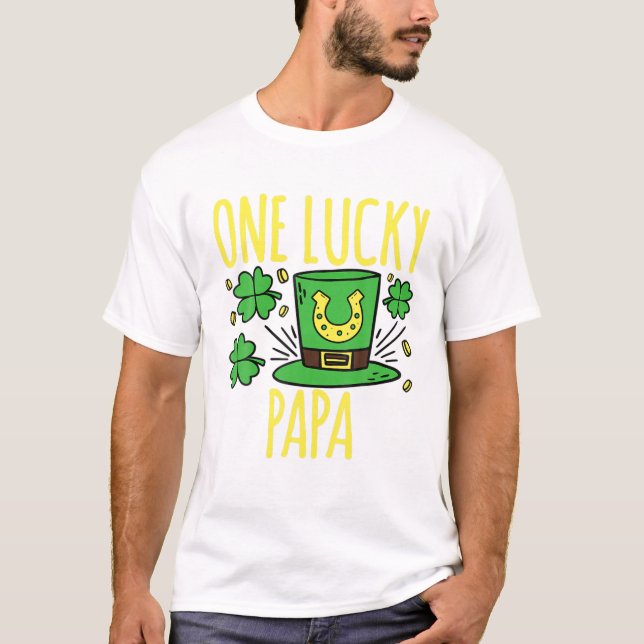 One Lucky Papa St. Patrick's Day T-Shirt (Vorderseite)