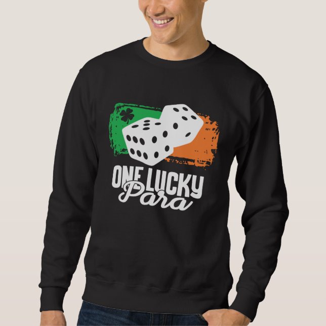 One Lucky Para Dice Game  Family Group Matching Sweatshirt (Vorderseite)