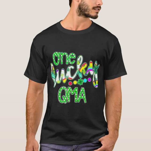 One Lucky QMA St Patricks Day Nurse Medical T-Shirt (Vorderseite)