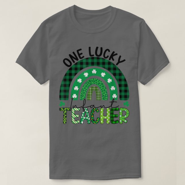 One Lucky Säugling Teacher Rainbow St Patricks Day T-Shirt (Design vorne)