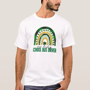 One Lucky School Bus Fahrer Rainbow St Patricks Da T-Shirt
