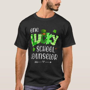 One Lucky School Counselor Kleeblatt Lehrer St Pat T-Shirt