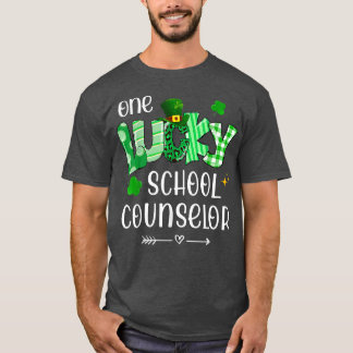 One Lucky School Counselor Kleeblatt Lehrer St Pat T-Shirt