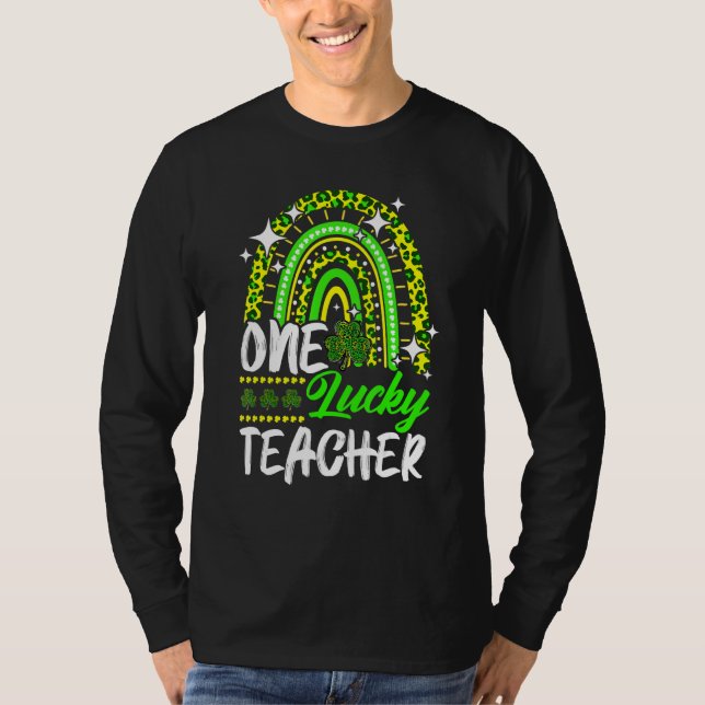 One Lucky Shamrock Teacher St Patricku2019s Day Le T-Shirt (Vorderseite)