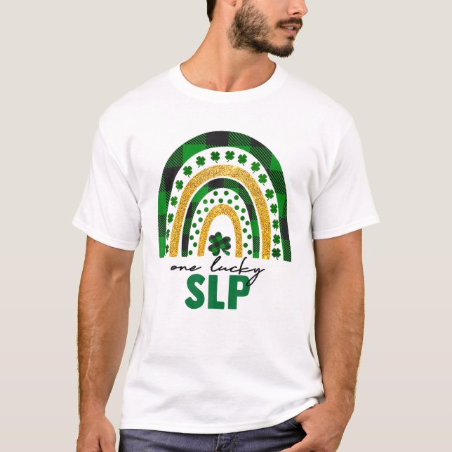 One Lucky SLP Rainbow St Patricks Day Kleeblatt T-Shirt (Vorderseite)